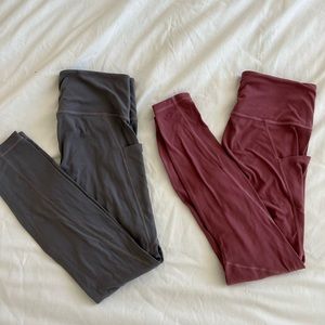 Athleta leggings with pocket